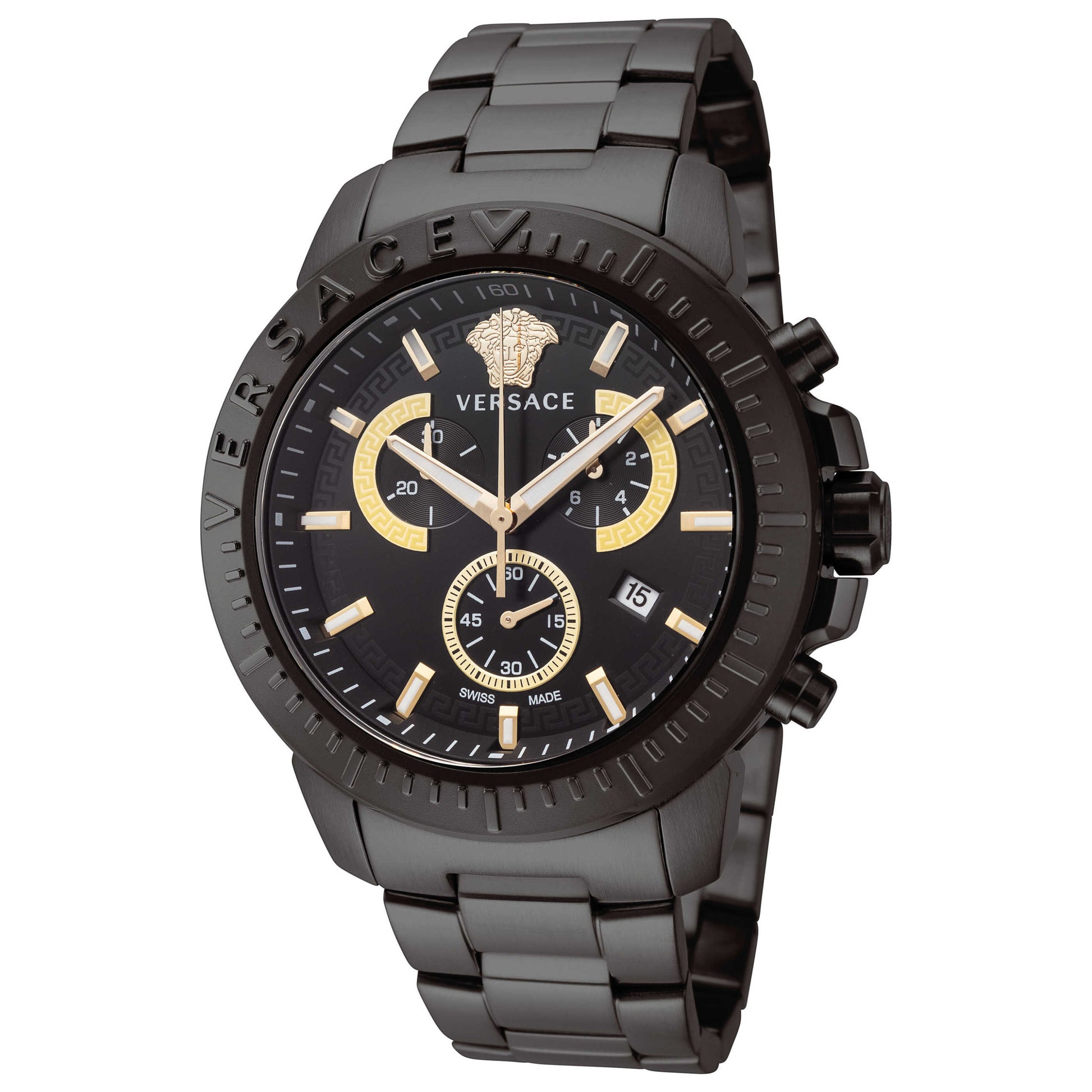 Front view of Versace New Chrono Men's Quartz Watch VE2E00621