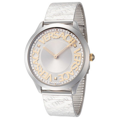 Front view of Versace Logo Halo Women's Quartz Watch VE2O00422