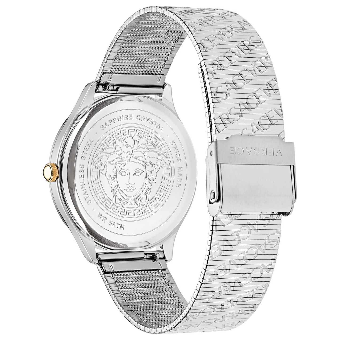 Left view of Versace Logo Halo Women's Quartz Watch VE2O00422