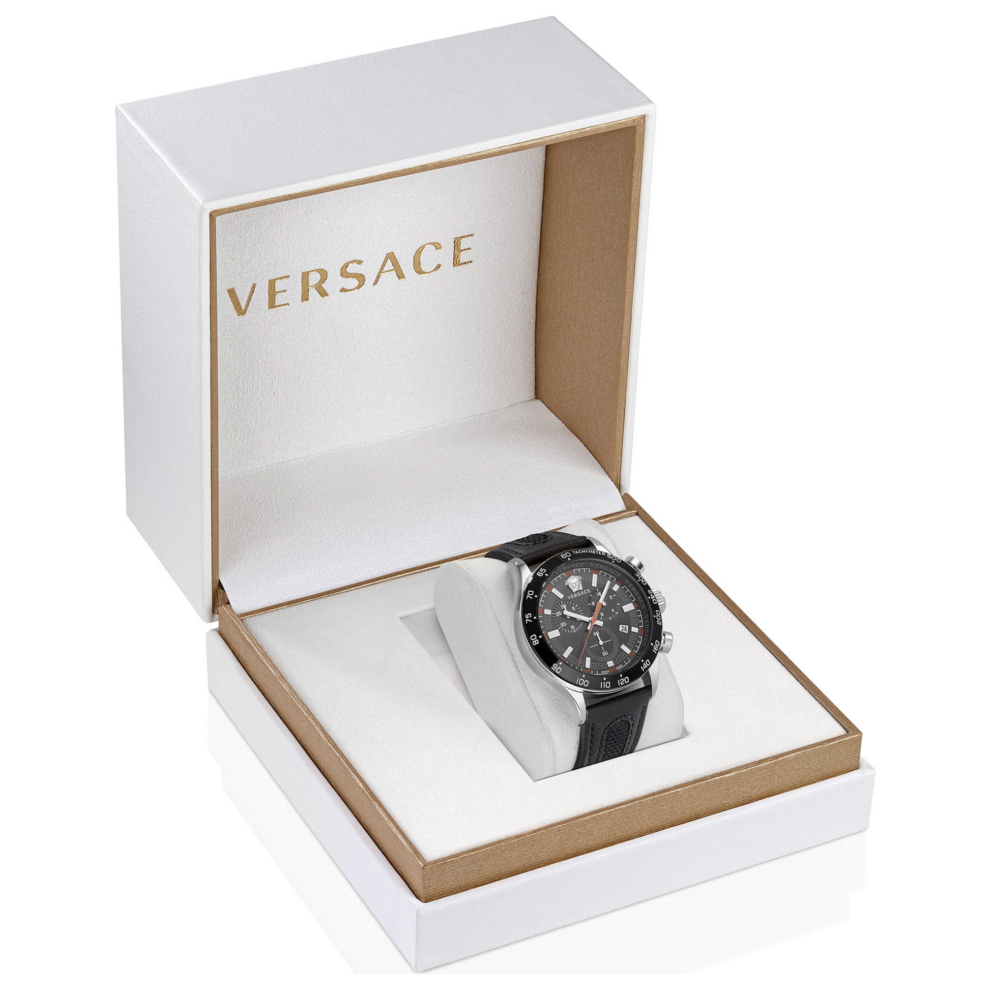 Back view of Versace Hellenyium Chrono Men's Quartz Watch VE2U00122