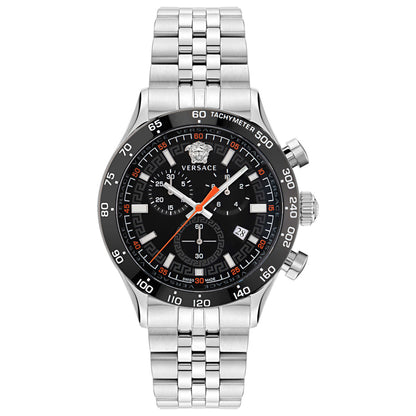 Front view of Versace Hellenyium Chrono Men's Quartz Watch VE2U00322