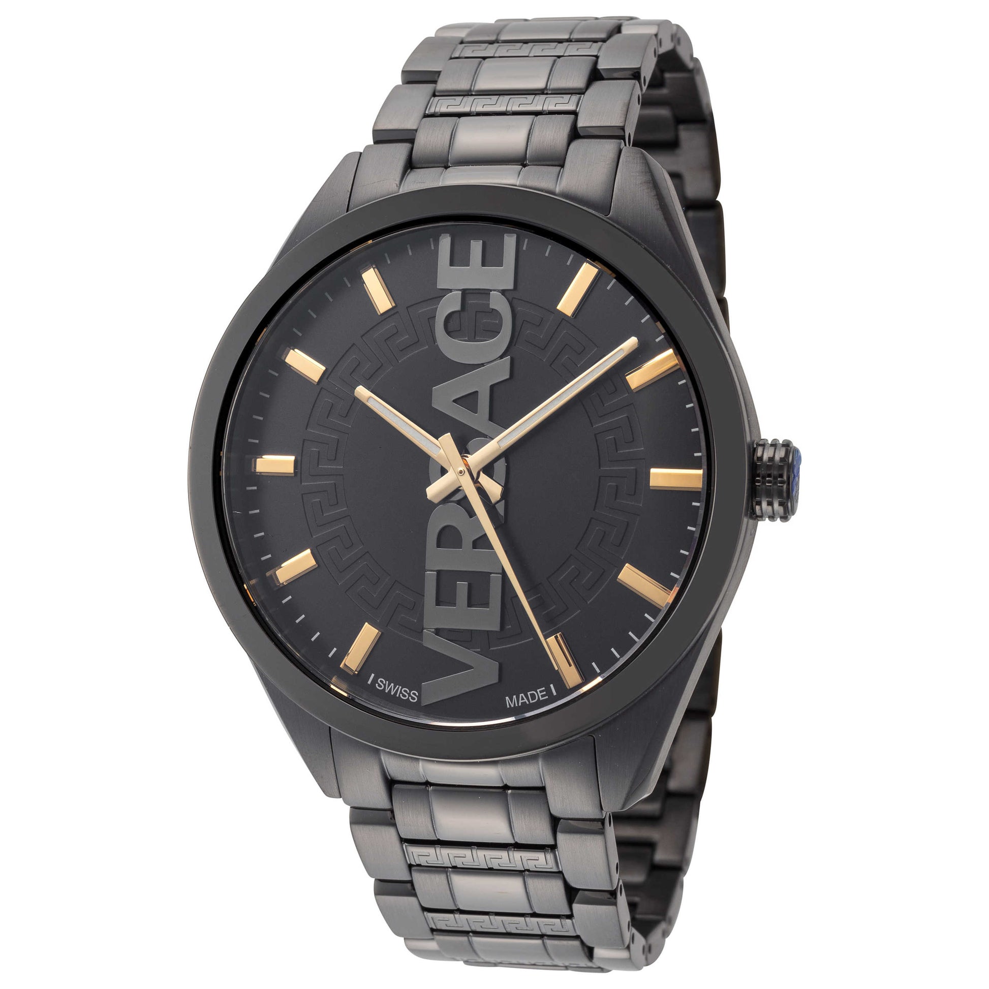 Front view of Versace V-Vertical Men's Quartz Watch VE3H00522