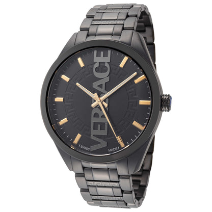 Front view of Versace V-Vertical Men's Quartz Watch VE3H00522