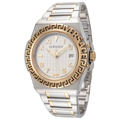 Front view of Versace Greca Reaction Men's Quartz Watch VE3I00422