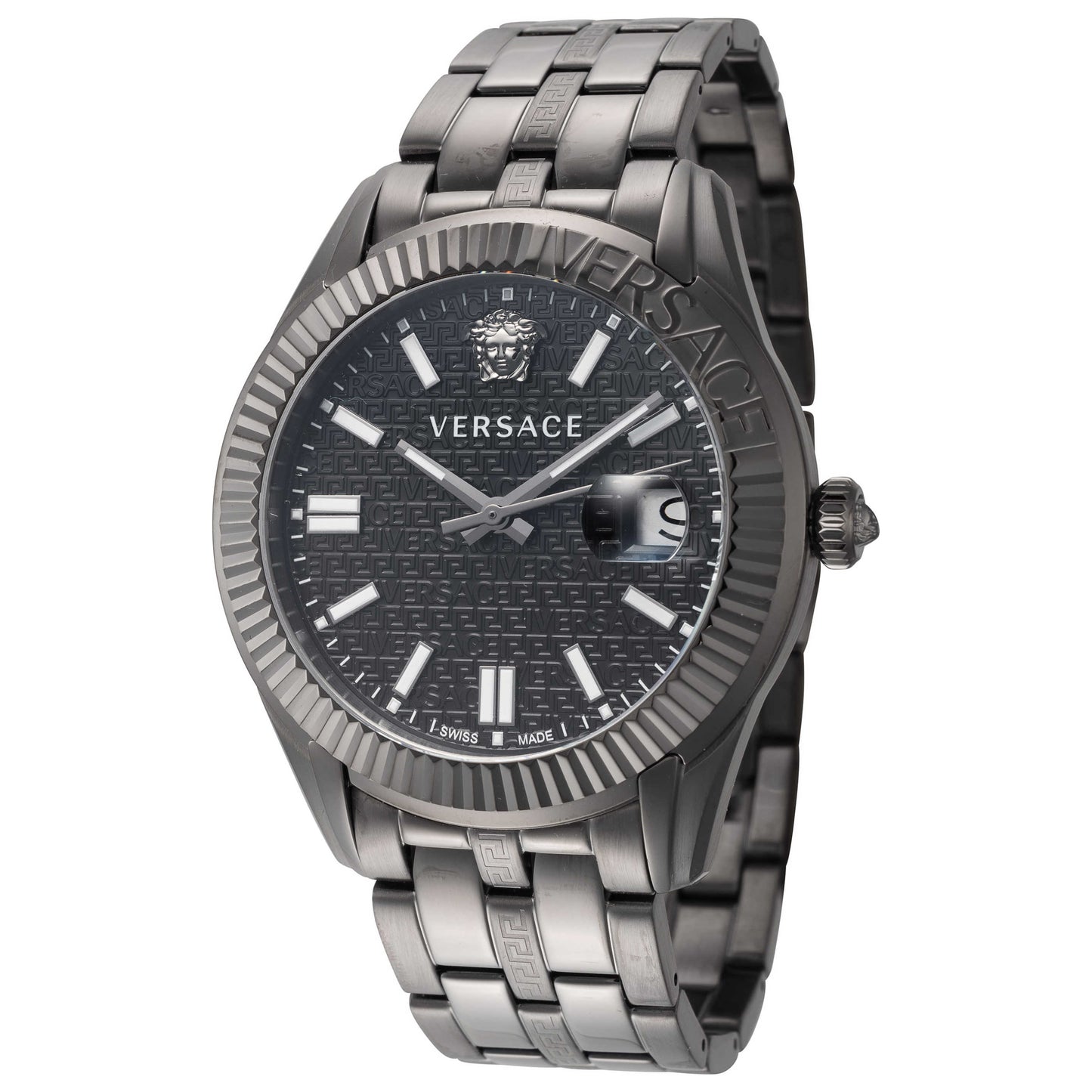 Front view of Versace Greca Time Men's Quartz Watch VE3K00622