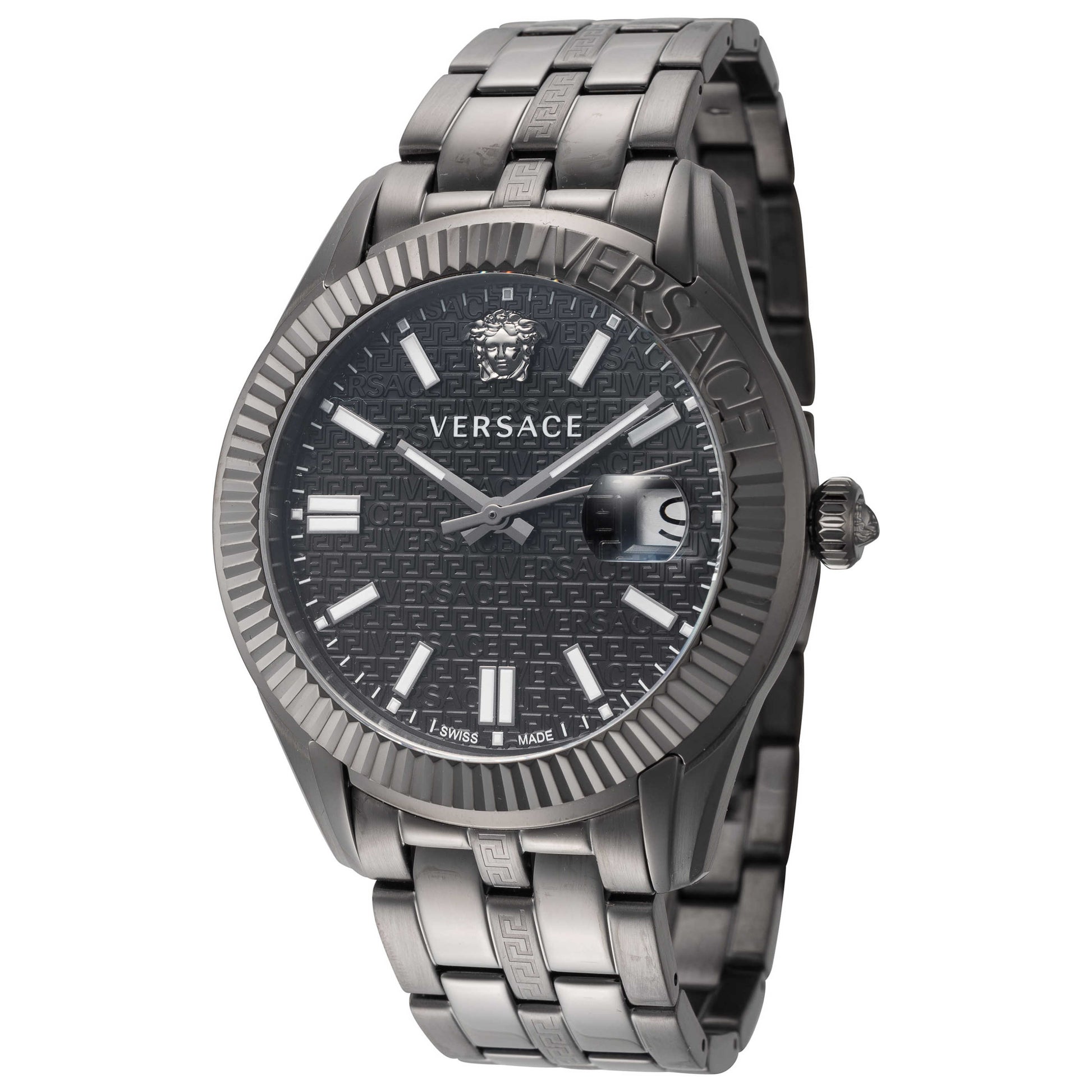 Front view of Versace Greca Time Men's Quartz Watch VE3K00622