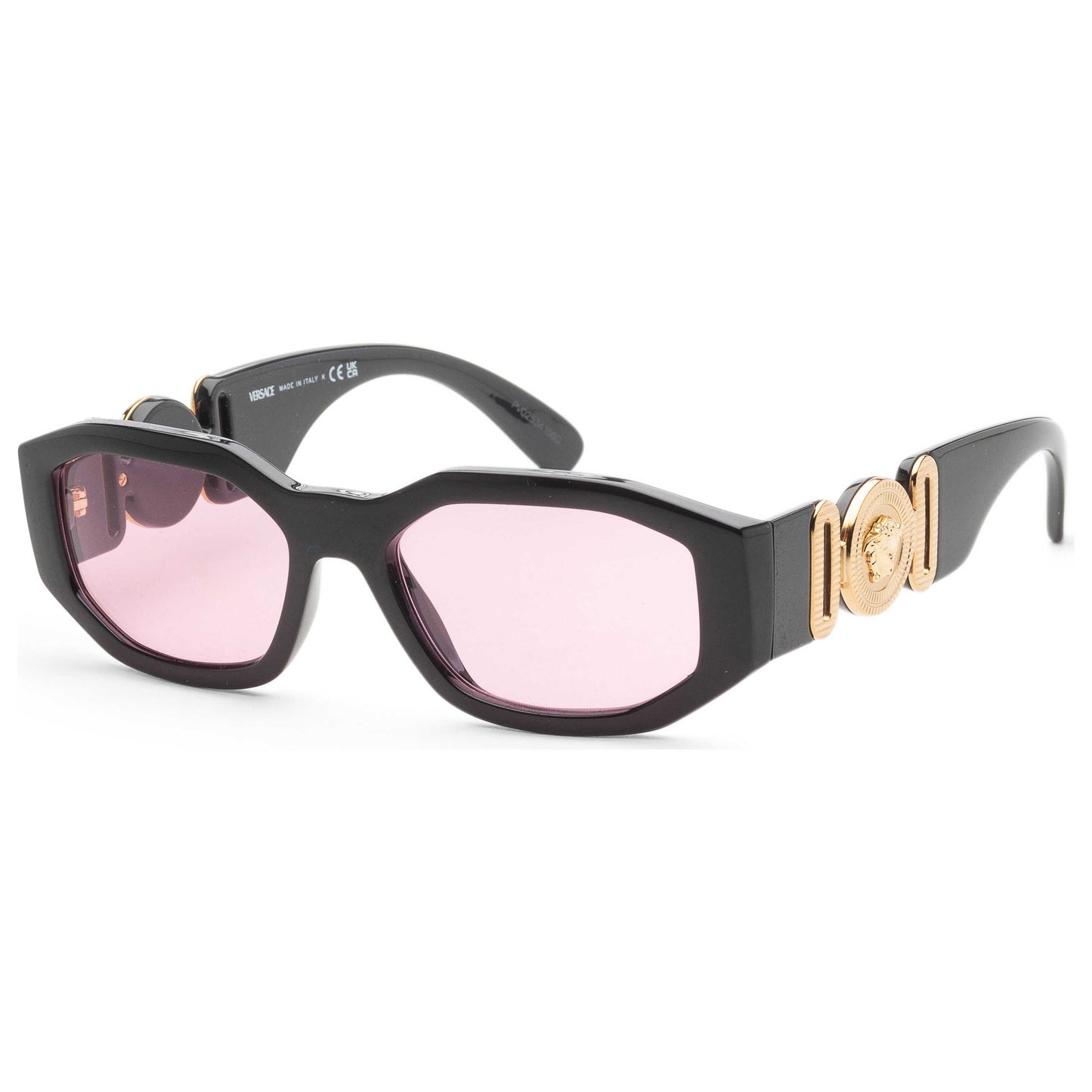 Front view of Versace Fashion Men's Sunglasses VE4361-GB1-84-53