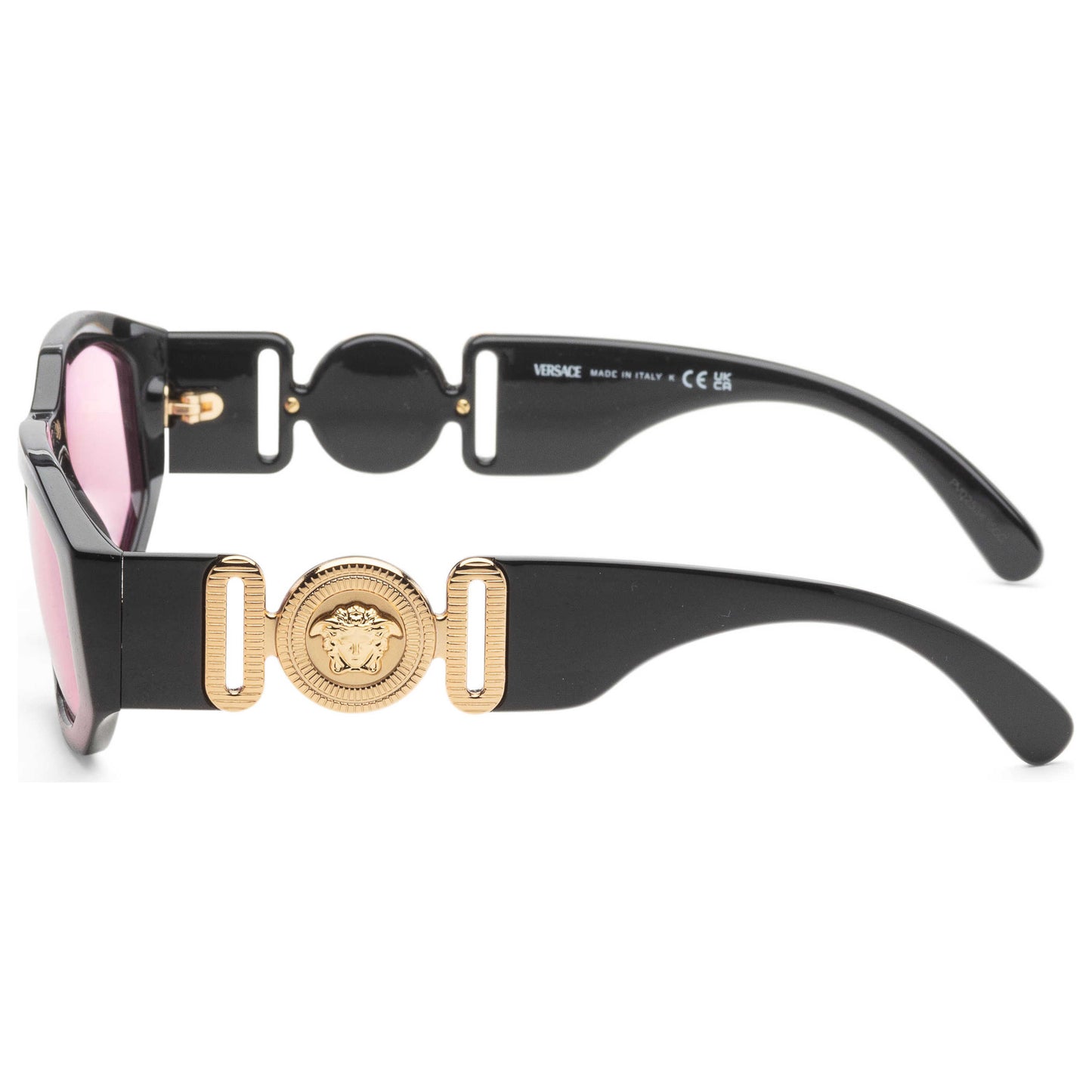 Left view of Versace Fashion Men's Sunglasses VE4361-GB1-84-53