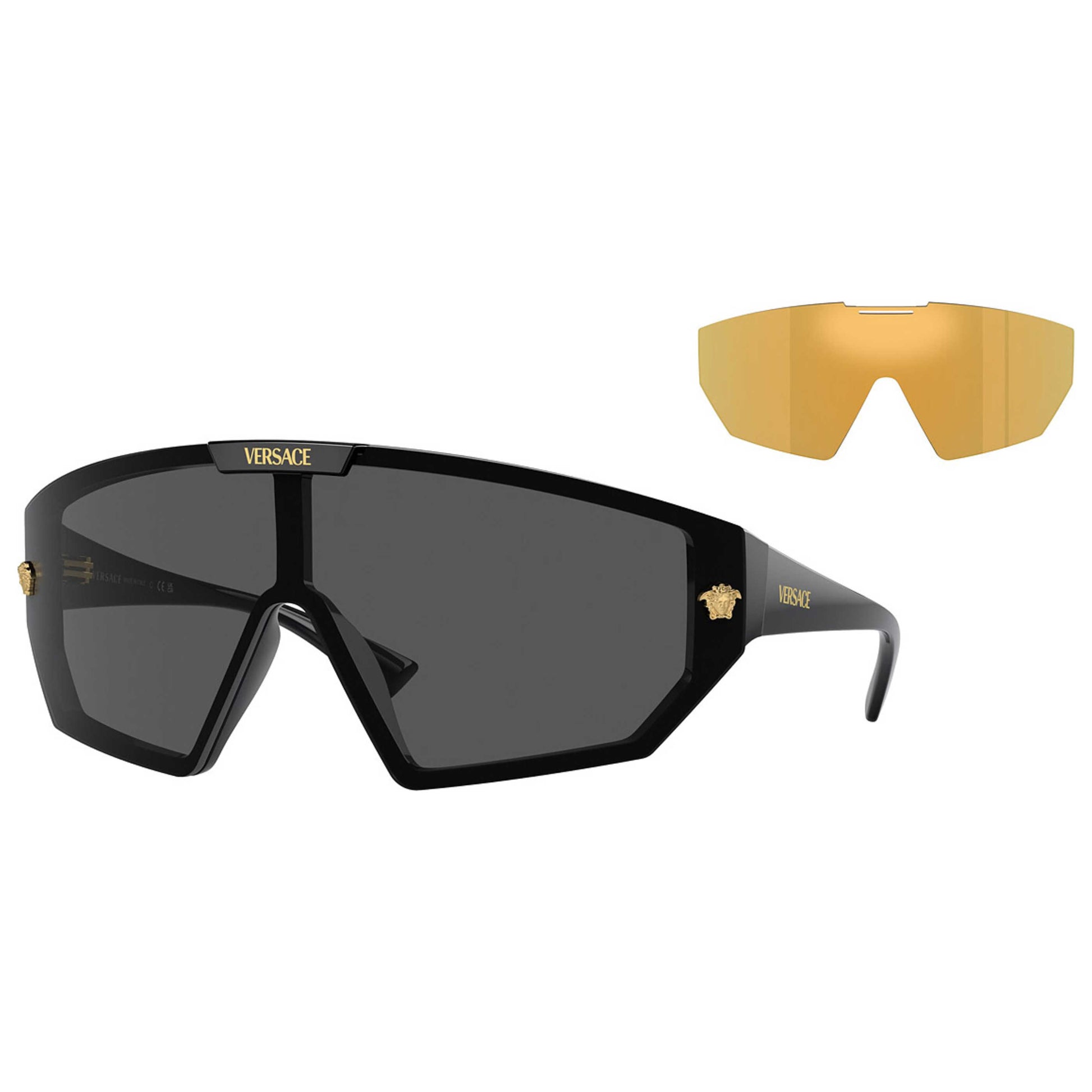 Front view of Versace Fashion Unisex Sunglasses VE4461-GB1-87-47