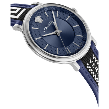 Left view of Versace V-Circle Men's Quartz Watch VE5A01121