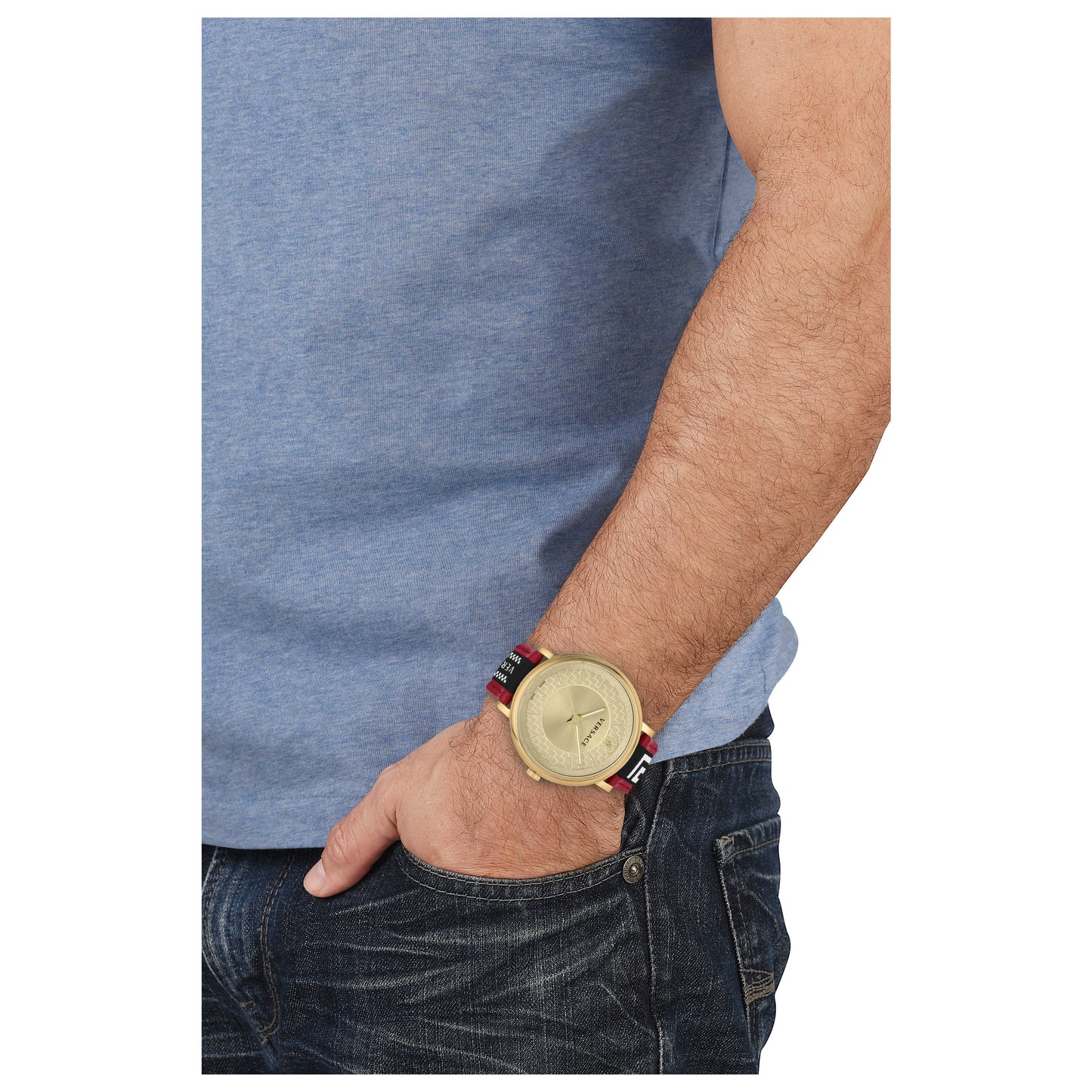 Versace V-Circle Greca Edition Men's Quartz Watch VE5A02021 - Image #5