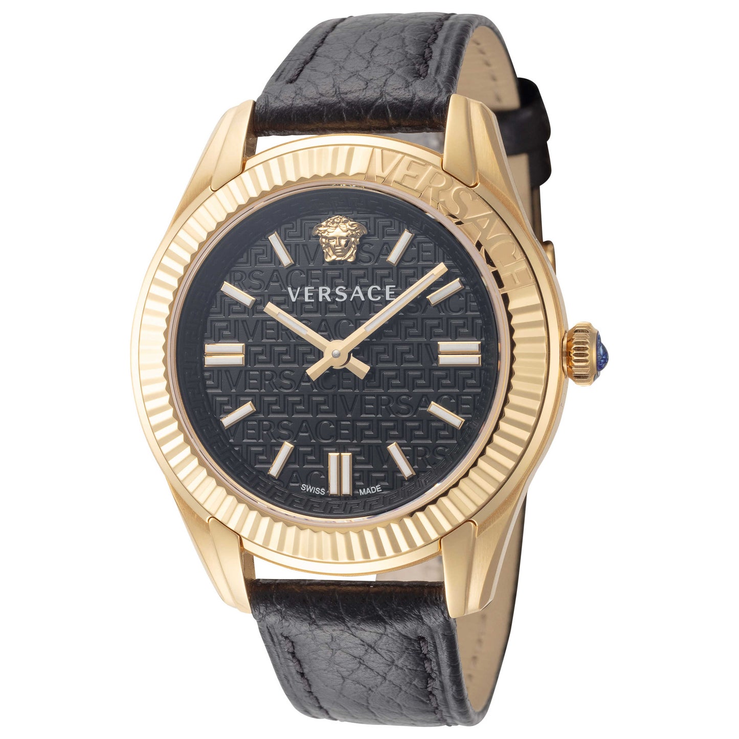 Front view of Versace Greca Time Women's Quartz Watch VE6C00223