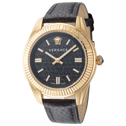 Front view of Versace Greca Time Women's Quartz Watch VE6C00223
