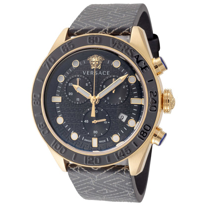 Front view of Versace Greca Dome Men's Quartz Watch VE6K00123