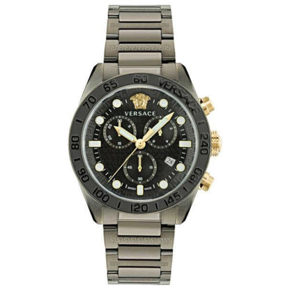 Front view of Versace Greca Dome Men's Quartz Watch VE6K00623