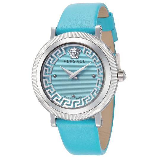 Front view of Versace Greca Flourish Women's Quartz Watch VE7F00123