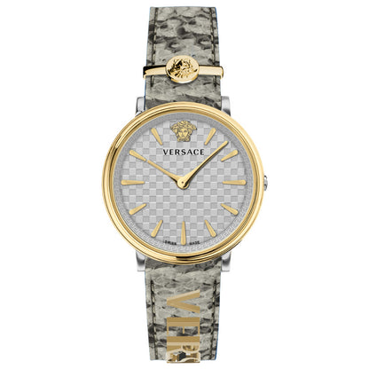 Front view of Versace V-Circle Women's Quartz Watch VE8104422