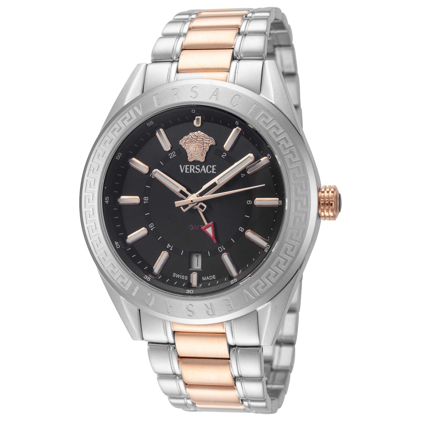 Front view of Versace V-Code Men's Quartz Watch VEAFA0624