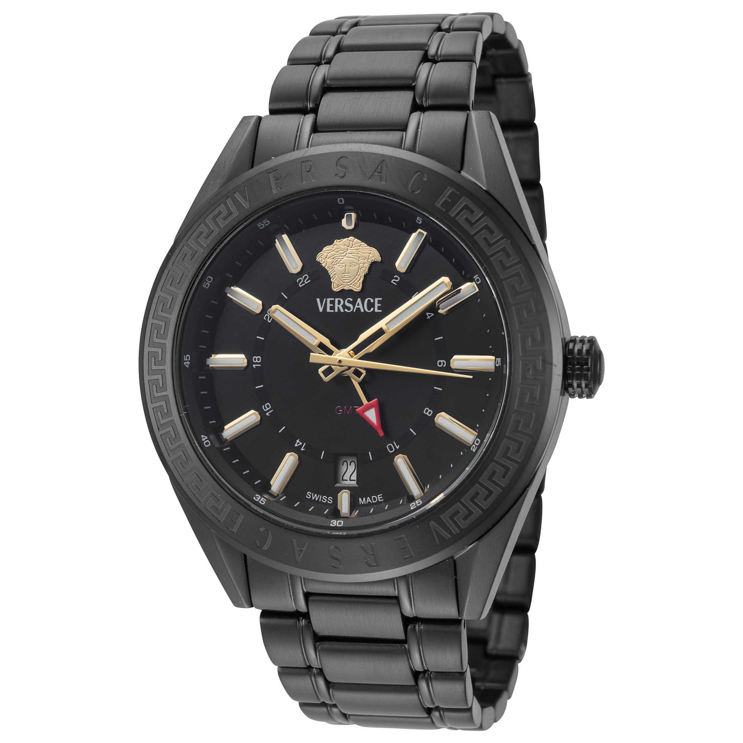 Front view of Versace V-Code Men's Quartz Watch VEAFA0824