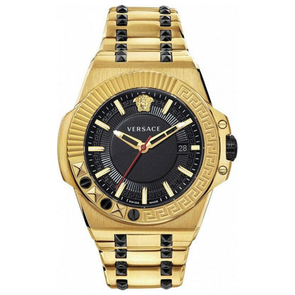Front view of Versace Chain Reaction Men's Quartz Watch VEDY00619