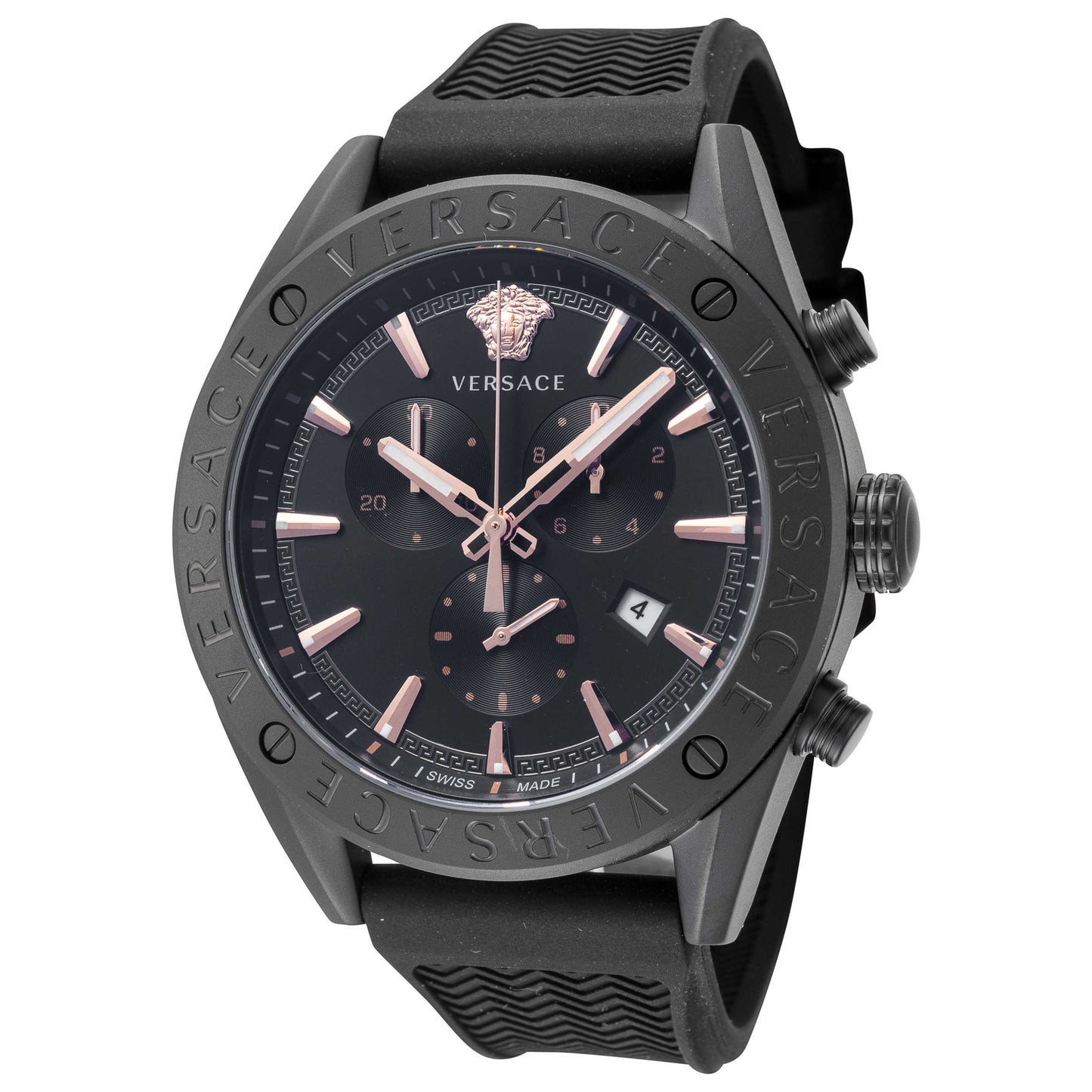 Front view of Versace V-Chrono Men's Quartz Watch VEHB00419