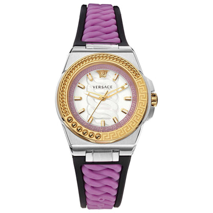 Front view of Versace Chain Reaction Women's Quartz Watch VEHD00220