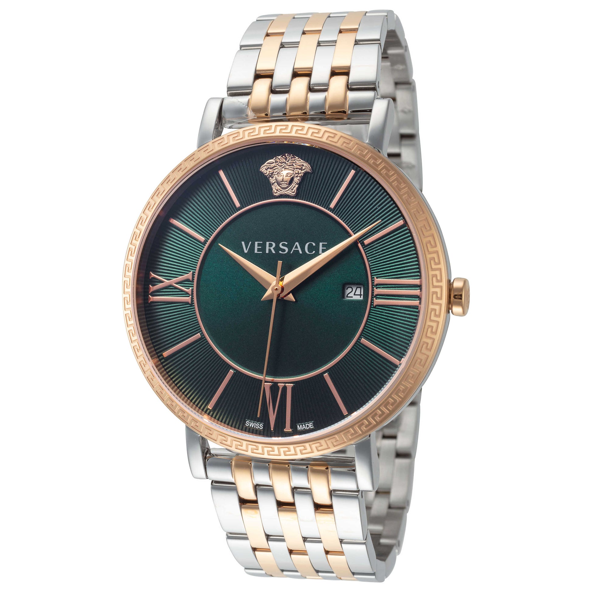 Front view of Versace V-Eternal Men's Quartz Watch VENCA0424
