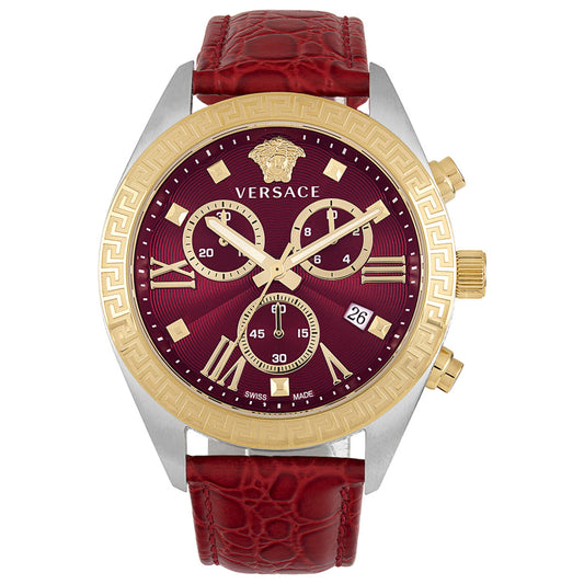 Front view of Versace Greca Chrono Women's Quartz Watch VEOX00222