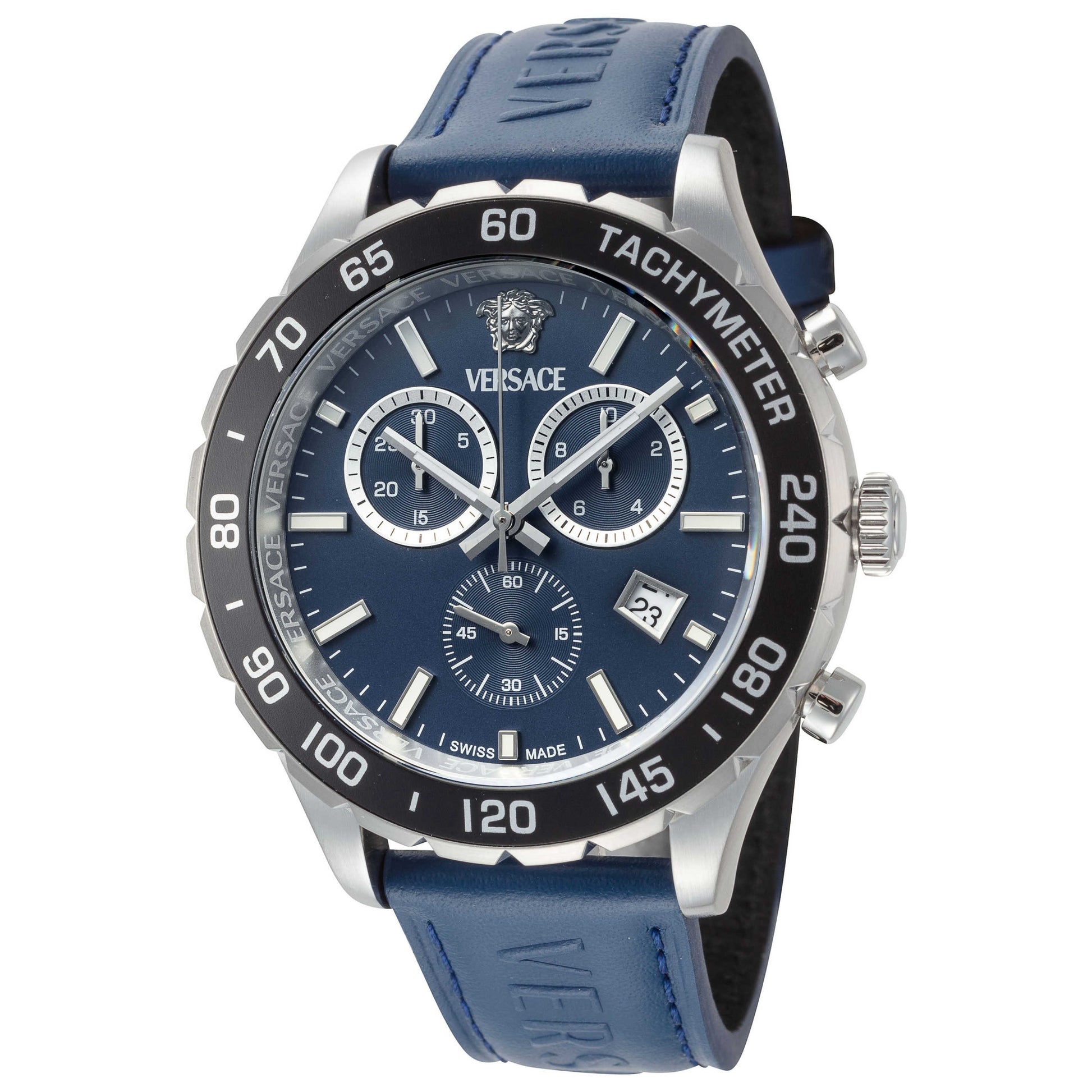 Front view of Versace Hellenyium Men's Quartz Watch VEPCA0124