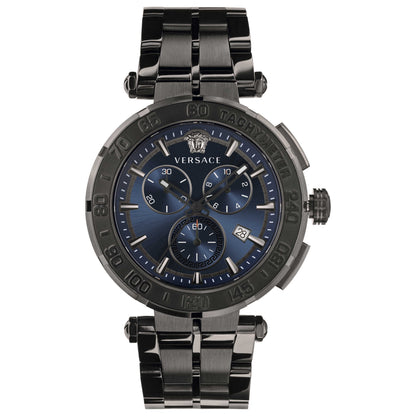 Front view of Versace Greca Chrono Men's Quartz Watch VEPM00620
