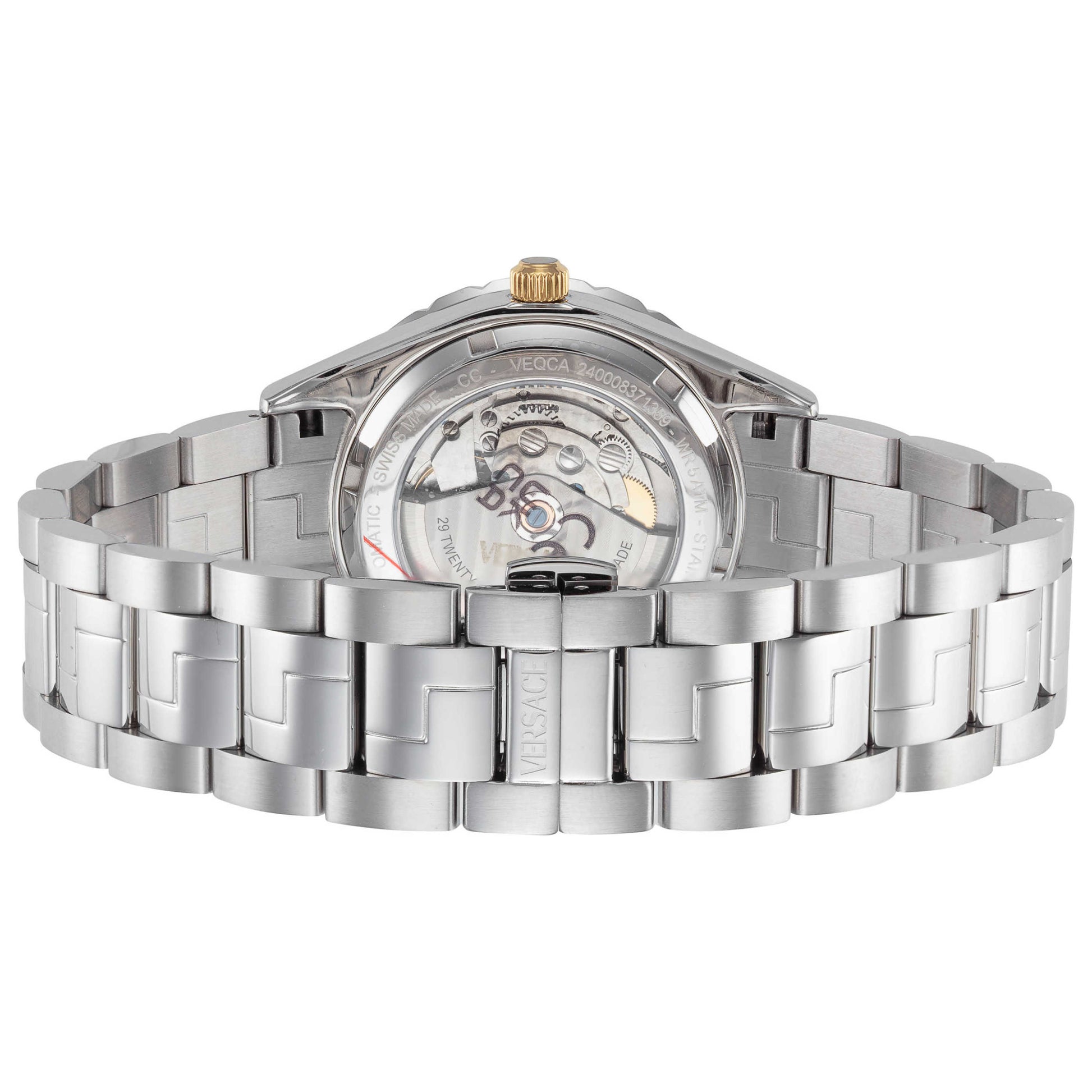 Back view of Versace Hellenyium Men's Automatic Watch VEQCA0424