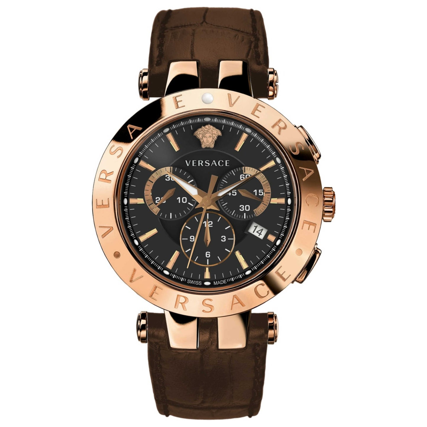 Front view of Versace V-Race Men's Quartz Watch VERQ00320