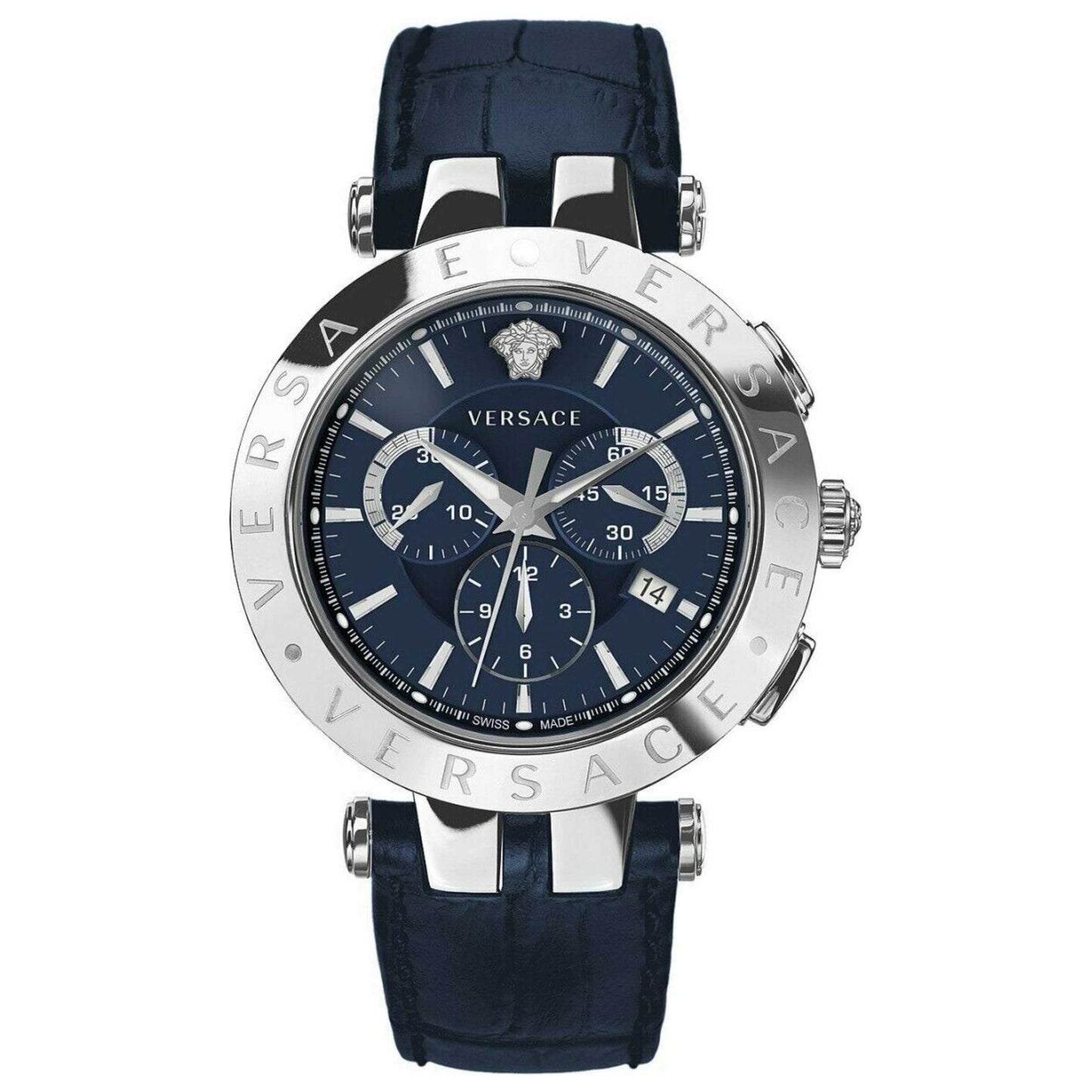 Front view of Versace V-Race Men's Quartz Watch VERQ00620