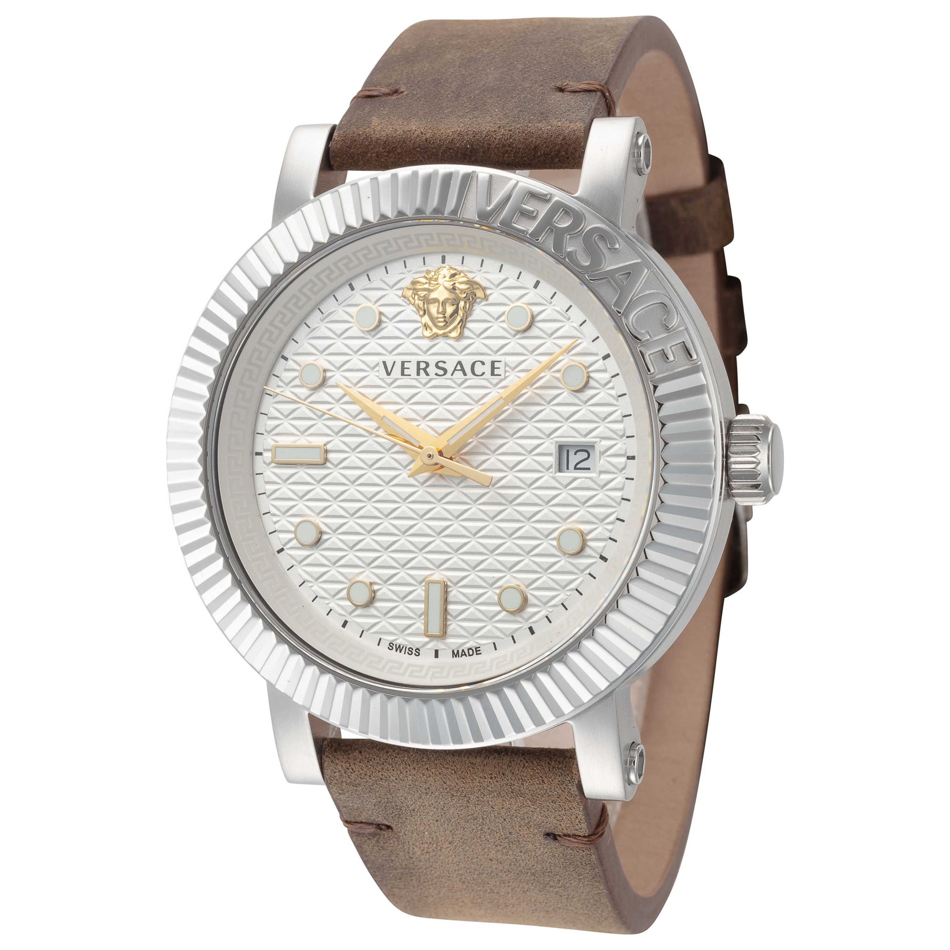 Front view of Versace V-Classic Men's Quartz Watch VESR00122