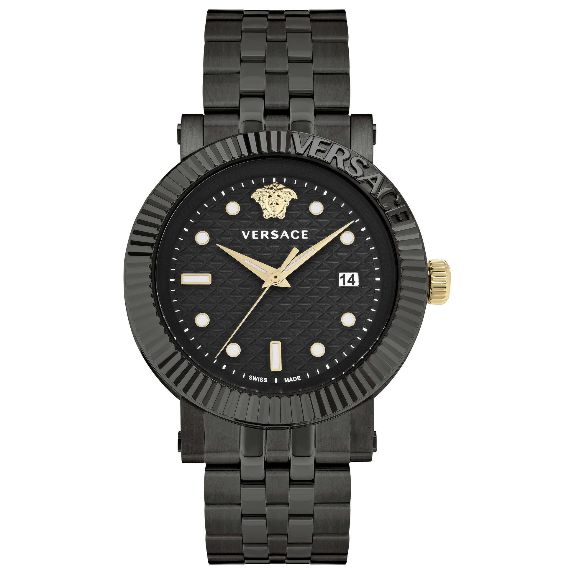Front view of Versace V-Classic Men's Quartz Watch VESR01122