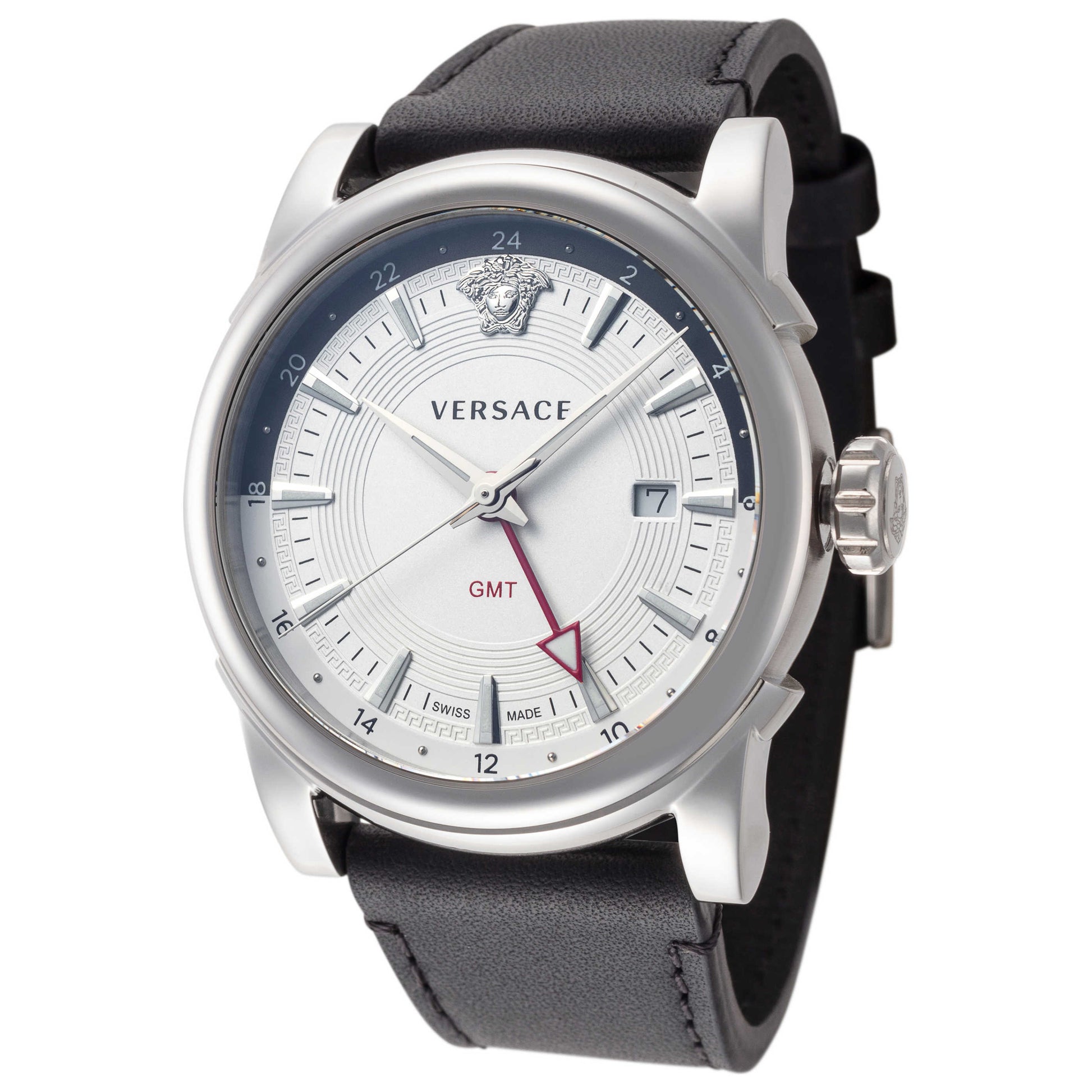 Front view of Versace GMT Vintage Men's Quartz Watch VEV300119