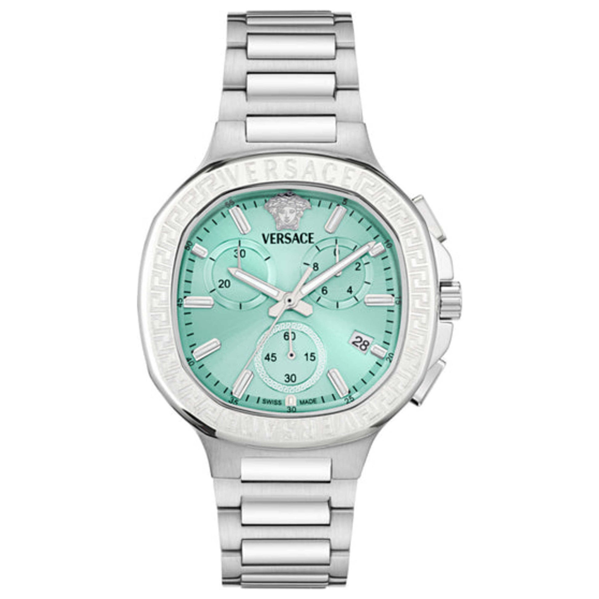 Front view of Versace V-Chrono Unisex Quartz Watch VEVCA0324