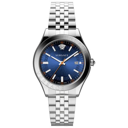 Front view of Versace Hellenyium Men's Quartz Watch VEVK00921