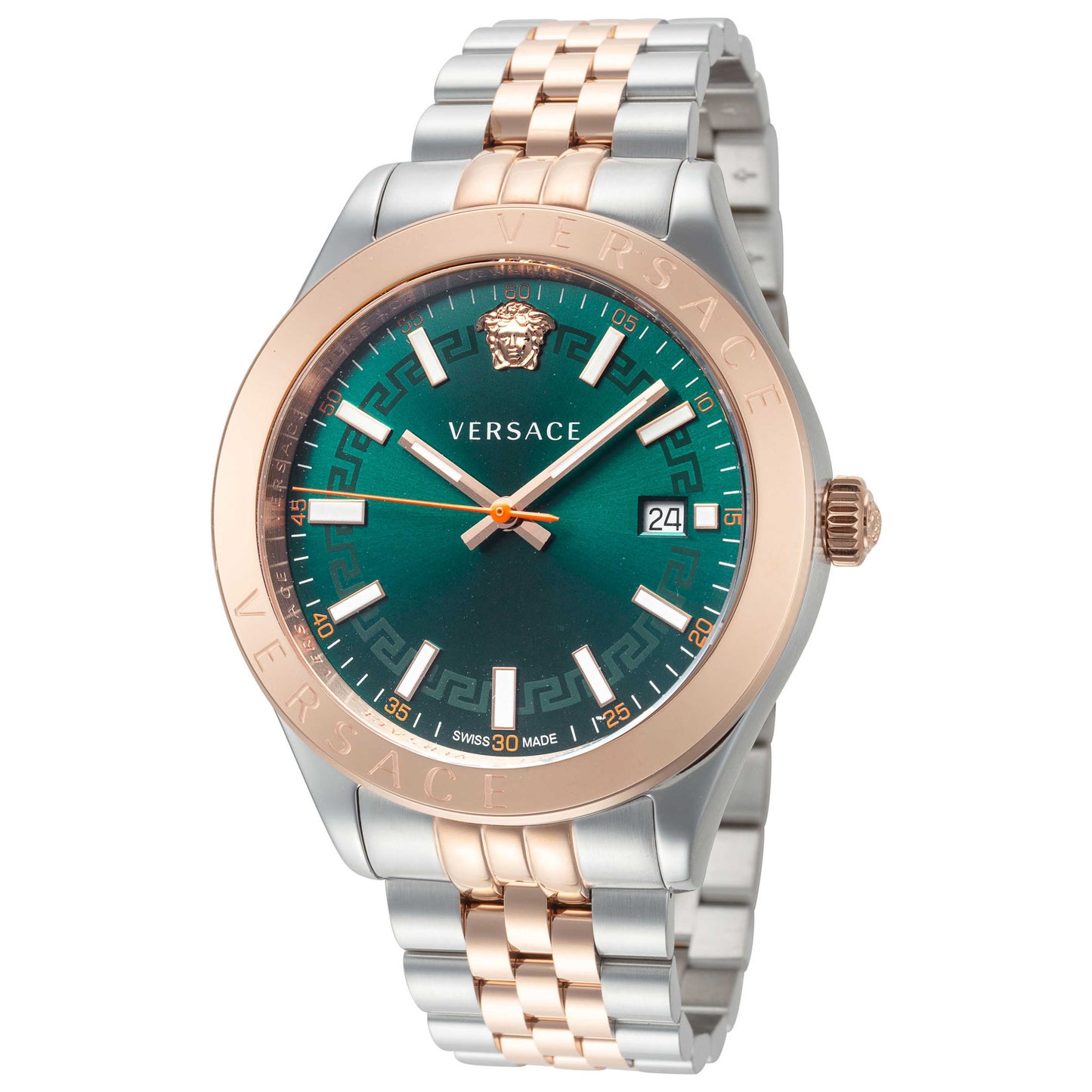 Front view of Versace Hellenyium Men's Quartz Watch VEVK01324