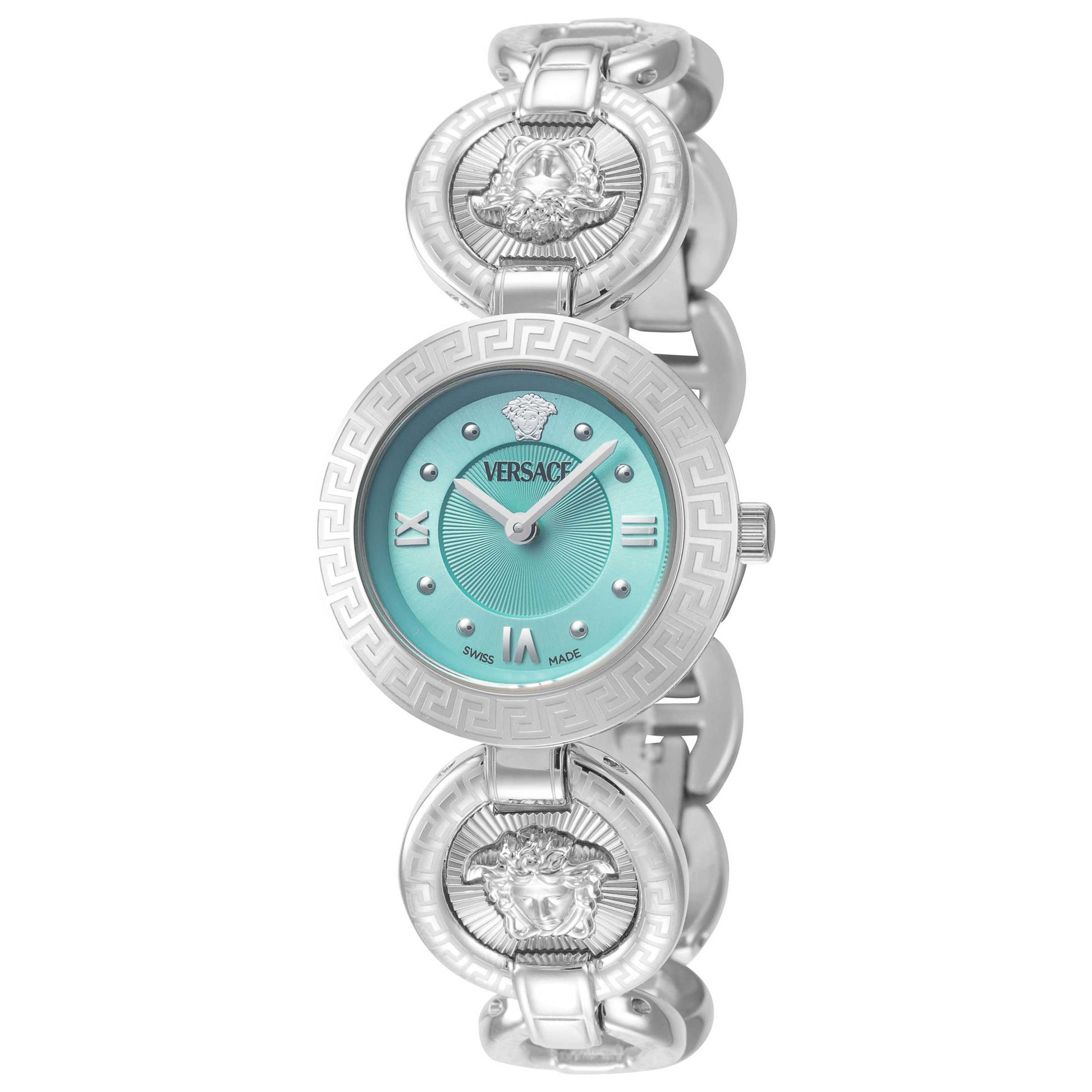 Front view of Versace Greca Jewel Women's Quartz Watch VEWCA0324