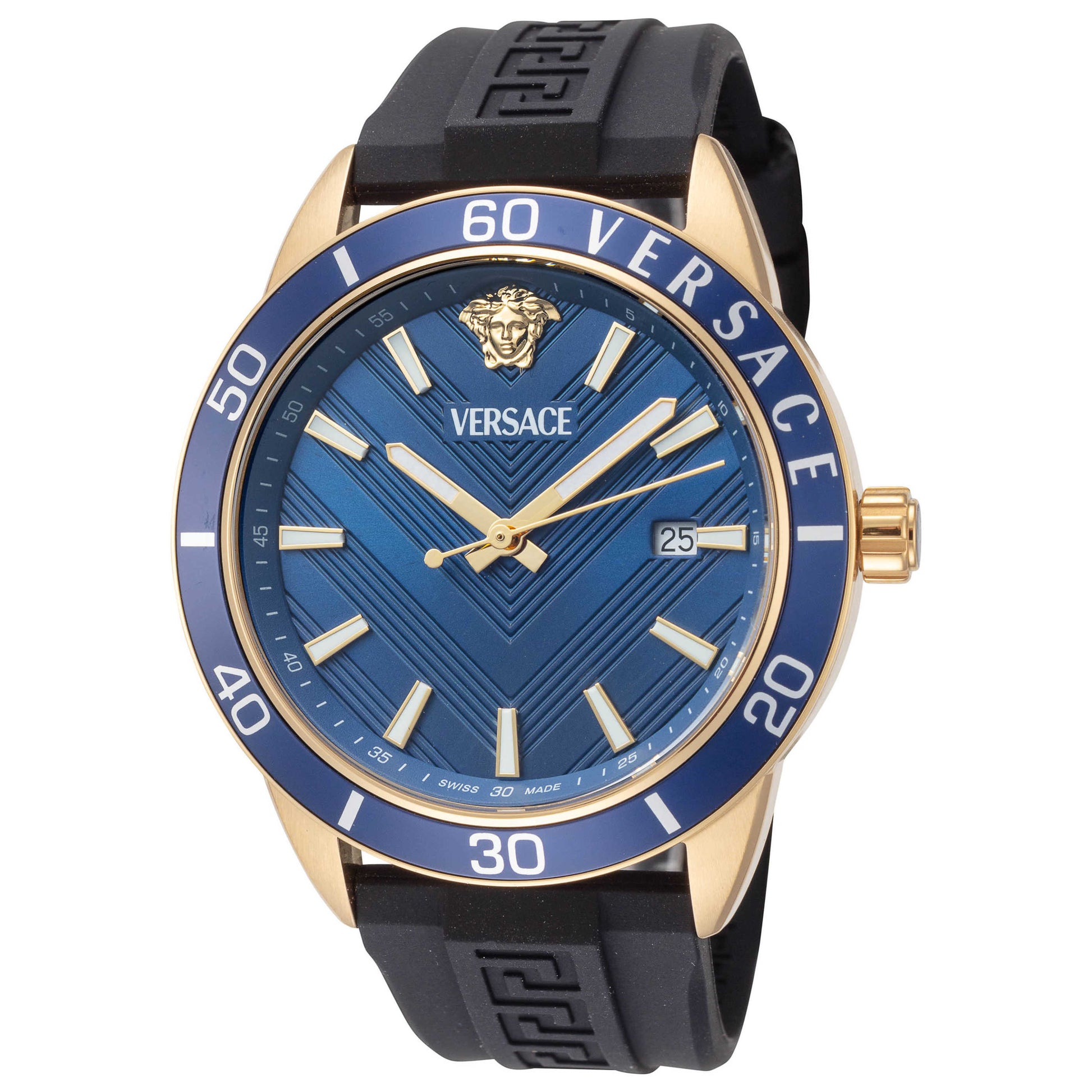 Front view of Versace Greca Urban Men's Quartz Watch VEYCA0224