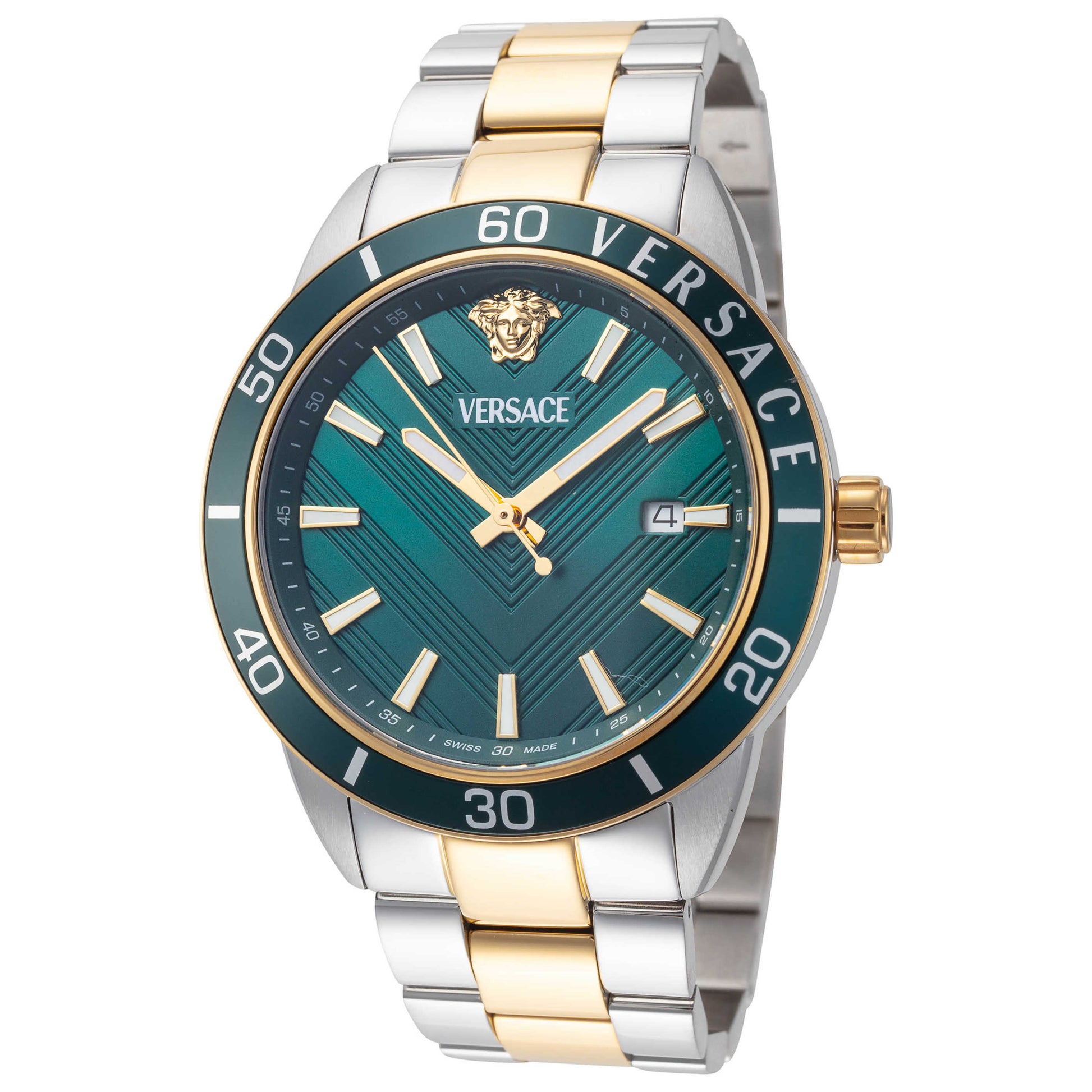 Front view of Versace Greca Urban Men's Quartz Watch VEYCA0524