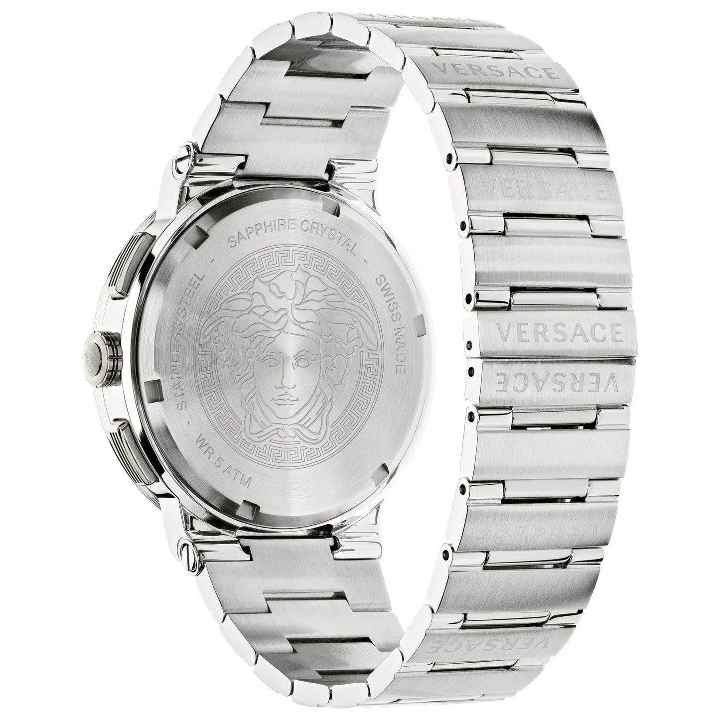 Left view of Versace Greca Logo Men's Quartz Watch VEZ900121