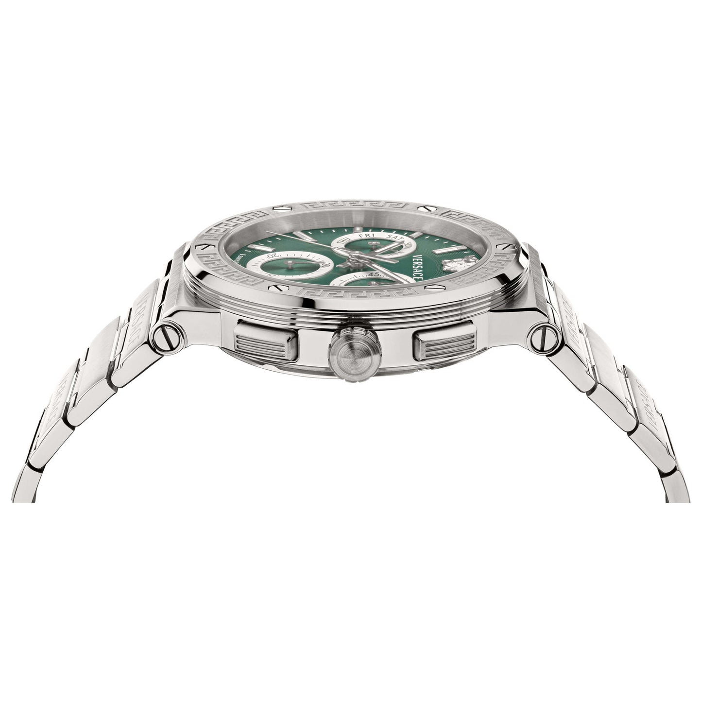 Right view of Versace Greca Logo Men's Quartz Watch VEZ900121