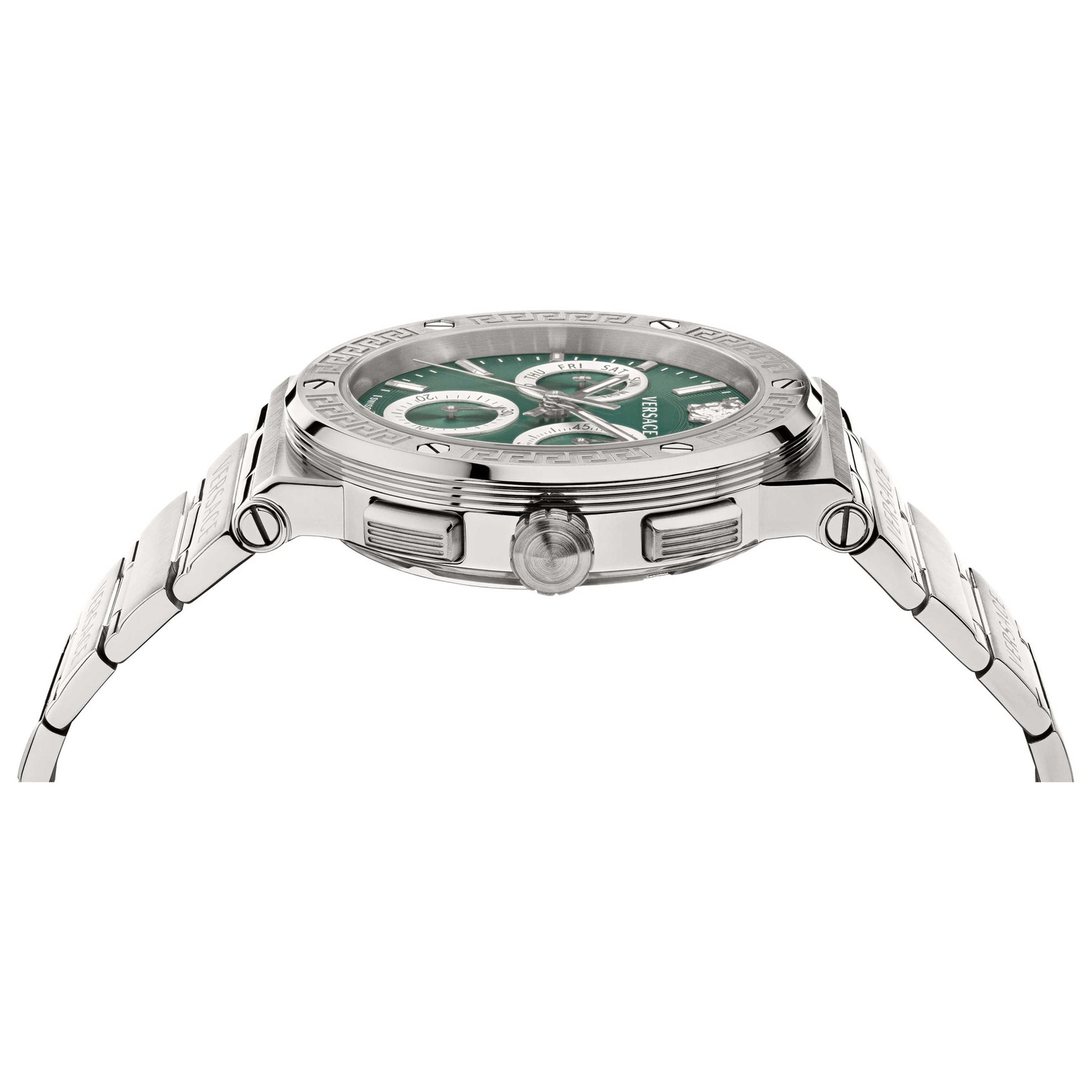 Right view of Versace Greca Logo Men's Quartz Watch VEZ900121