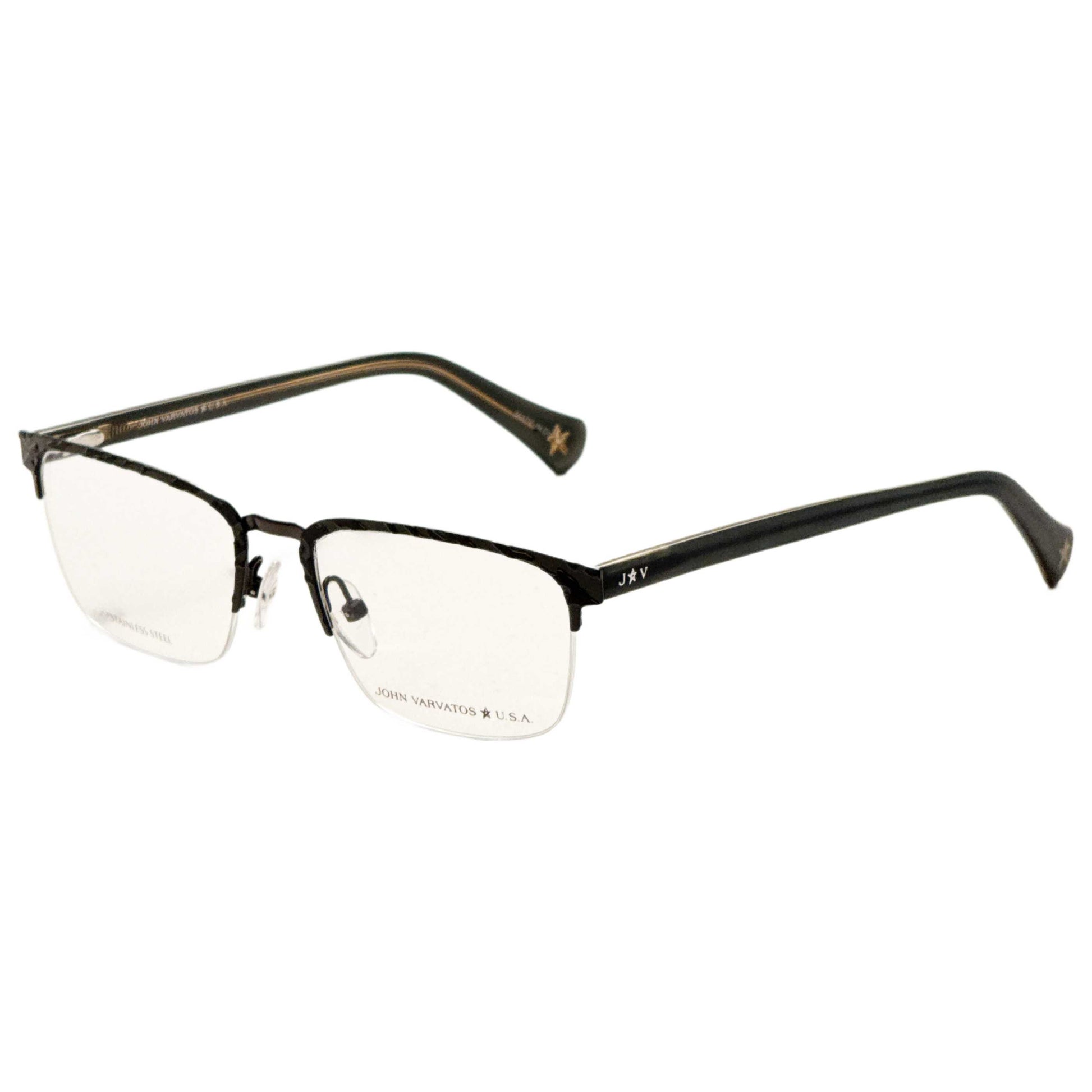 Front view of John Varvatos Men's Opticals VJVC007530BLA
