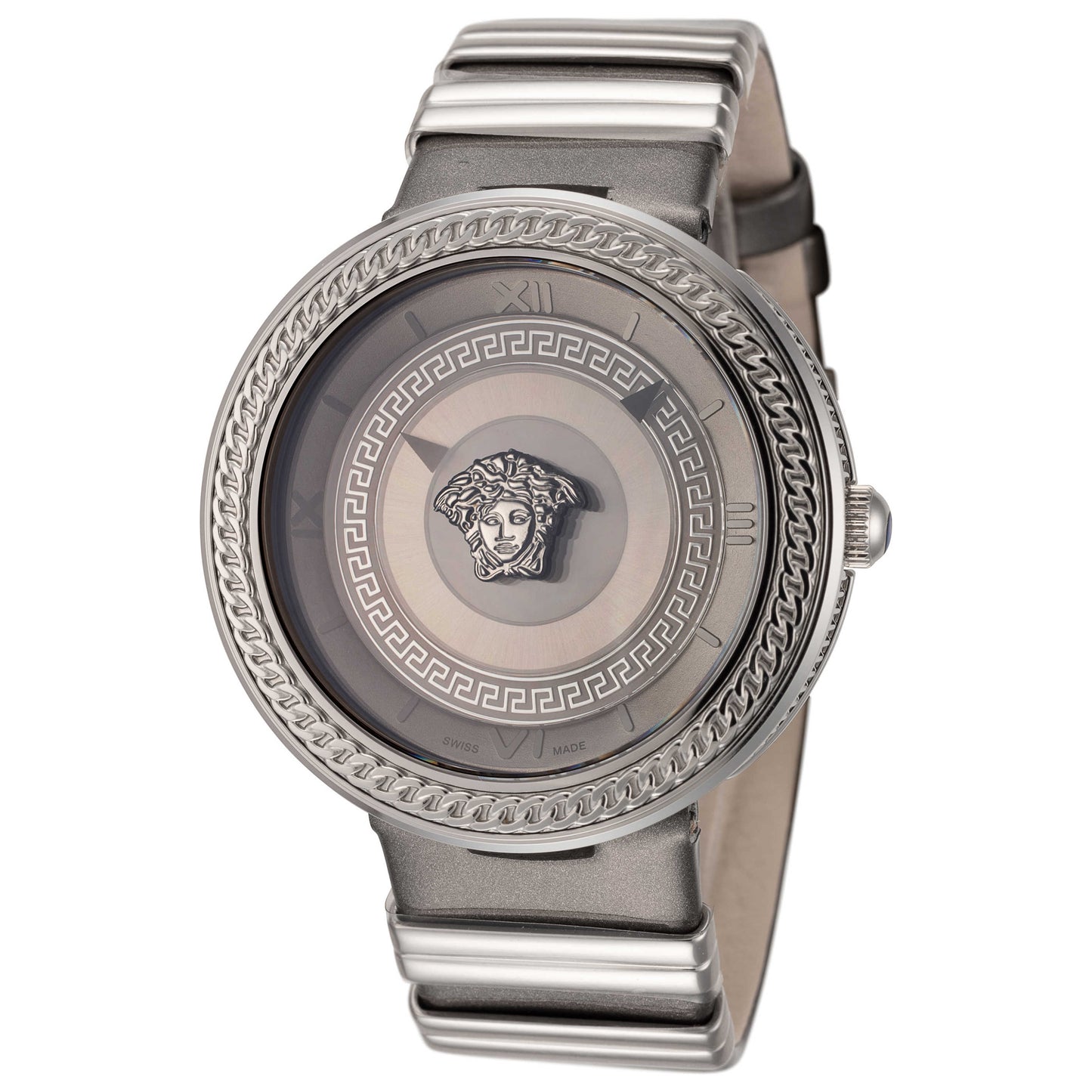Front view of Versace V-Metal Icon Women's Quartz Watch VLC120016