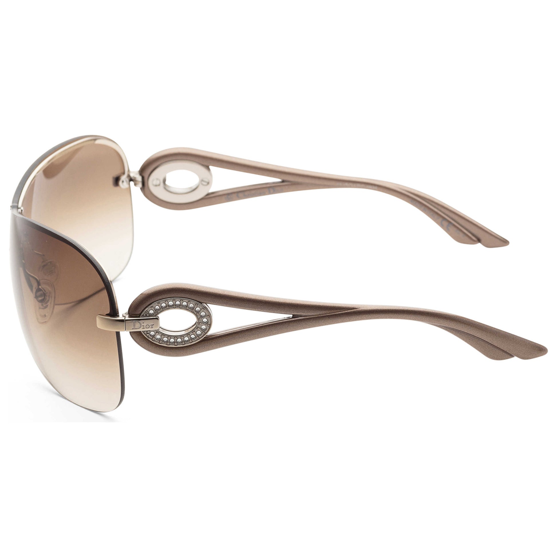 Left view of Christian Dior Volute Women's Sunglasses VOLUTE3STRAS-02Y4-CC