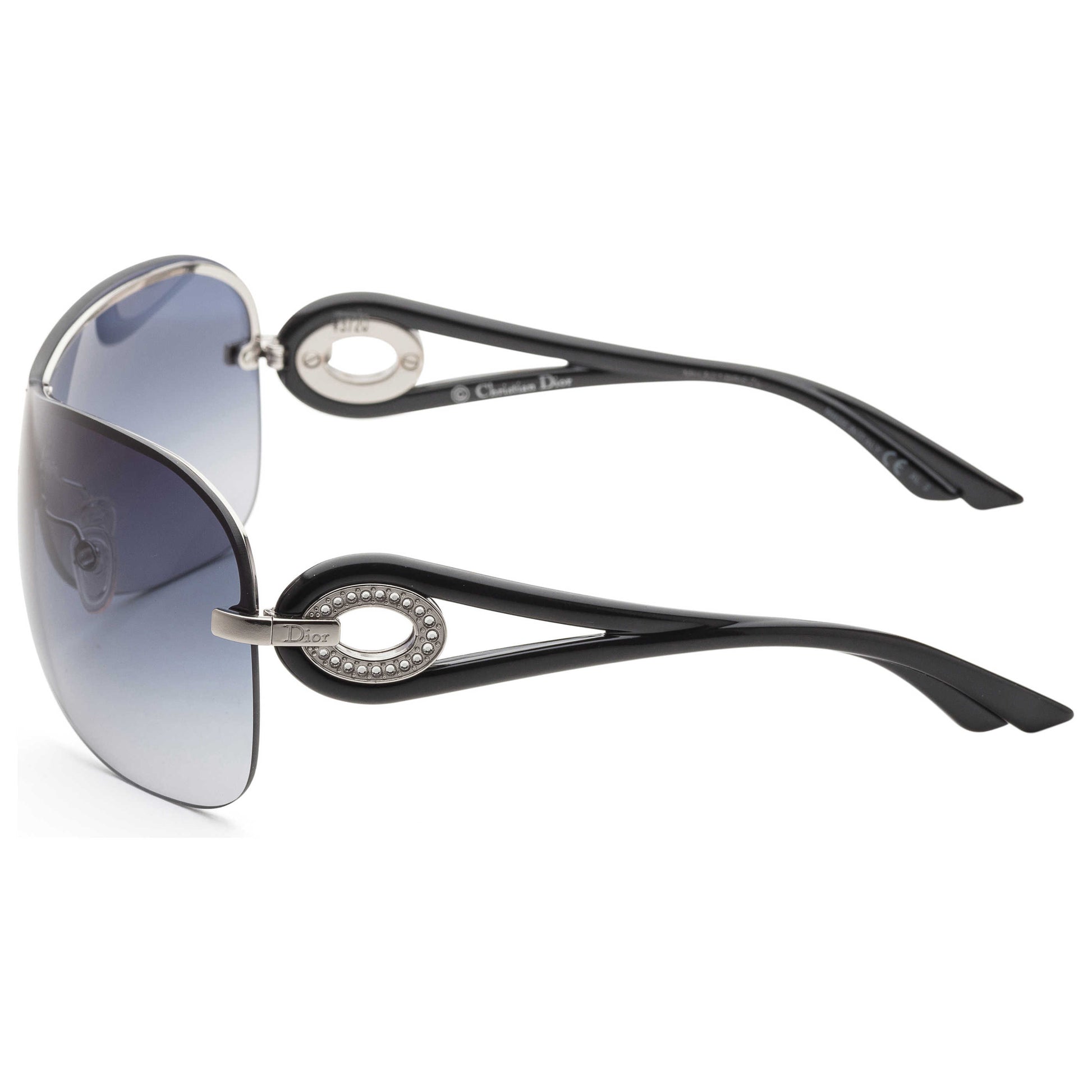 Left view of Christian Dior Volute Women's Sunglasses VOLUTE3STRAS-0RZS-JJ