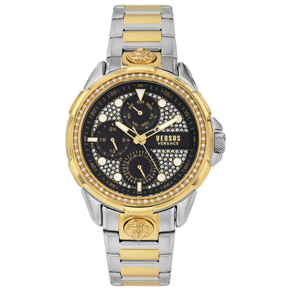 Front view of Versus Versace 6e Arrondissement Crystal Men's Quartz Watch VSP1M1421